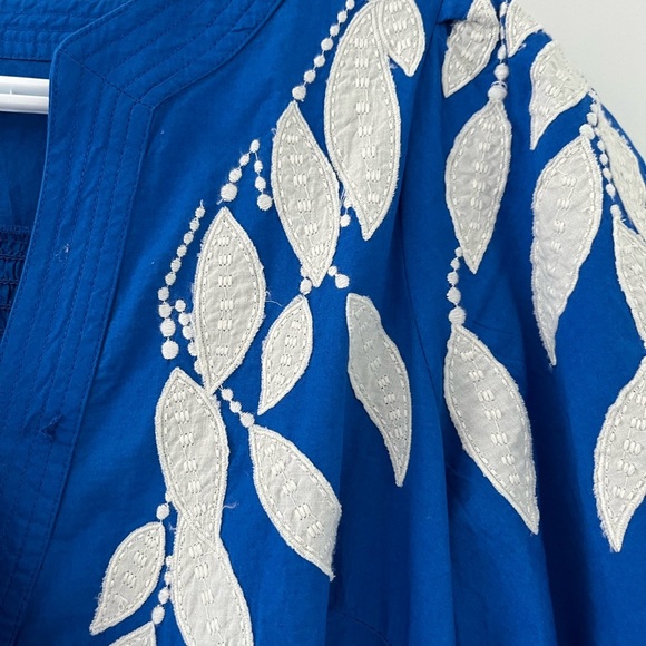 Anthropologie Short Sleeve Embroidery Appliqué Maxi Dress New - Picture 7 of 10